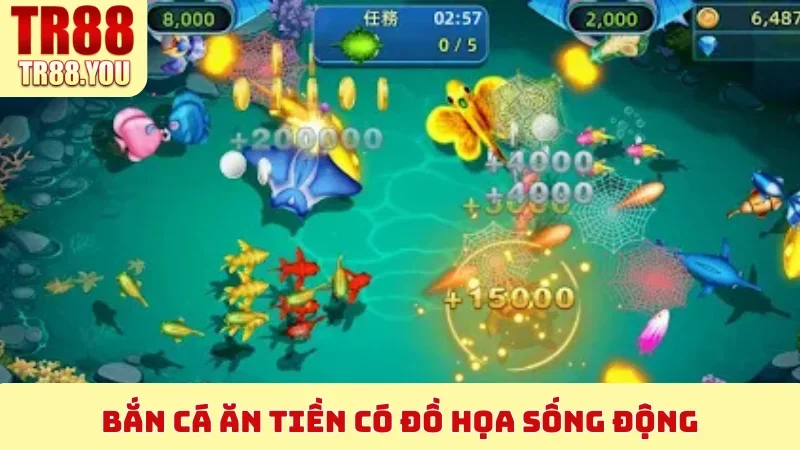 Bắn Cá Ăn Tiền có đồ họa sống động