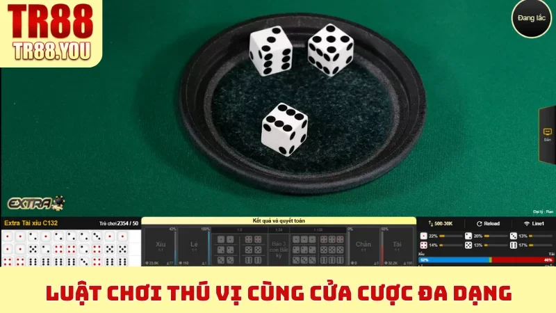 Luật chơi thú vị cùng cửa cược đa dạng