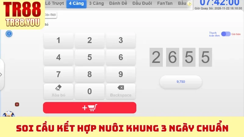 Soi cầu kết hợp nuôi khung 3 ngày chuẩn
