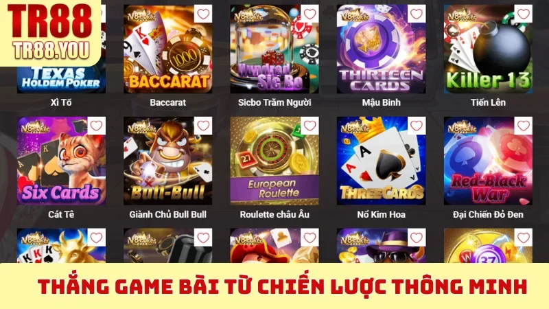 Thắng Game Bài từ chiến lược thông minh